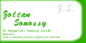 zoltan somossy business card