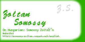 zoltan somossy business card